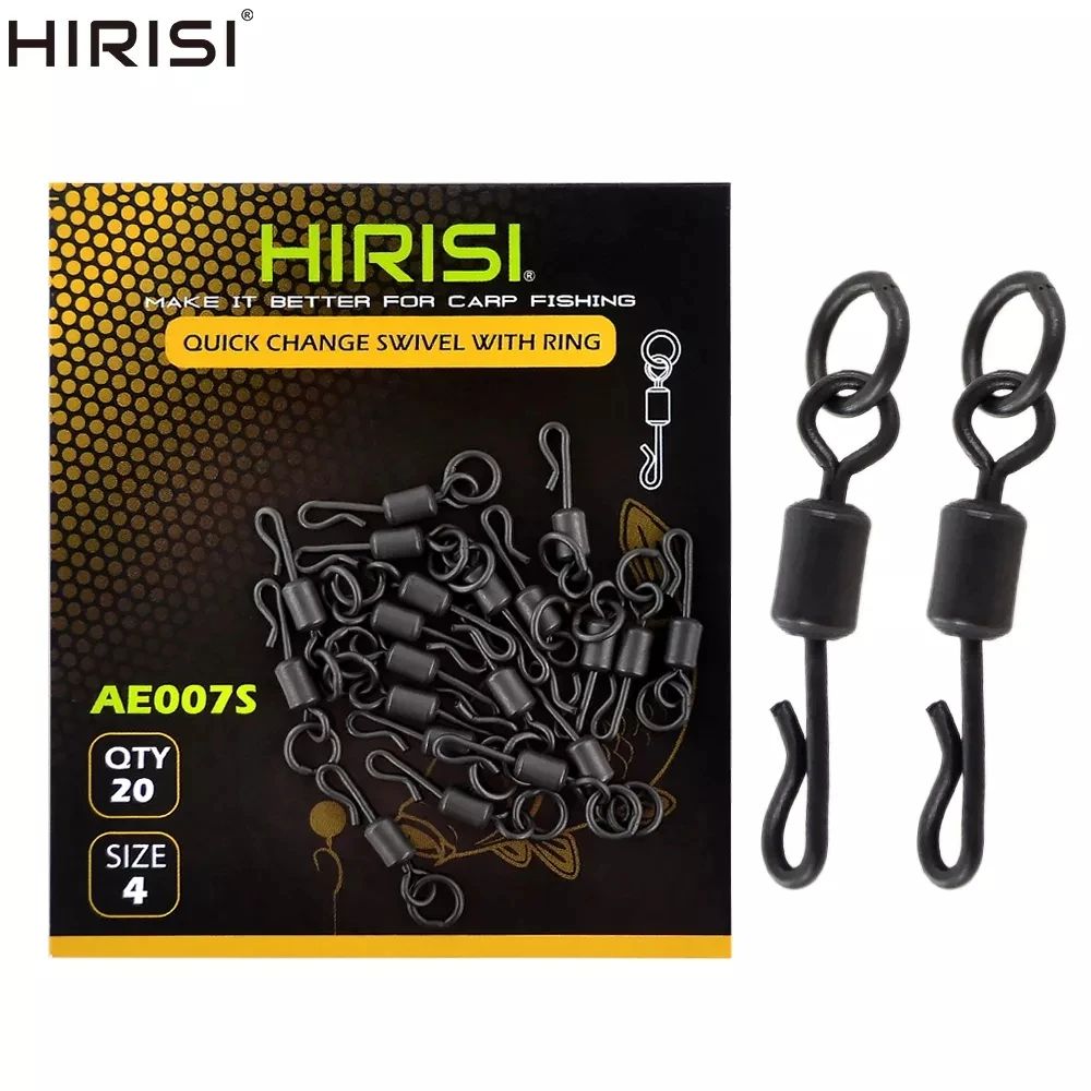 Fishing Equipment Cheap - ヒリシ 20個入り 鯉釣り用ターミナルタックルアクセサリー ロングボディ Q型 フィッシングスイベルスナップ