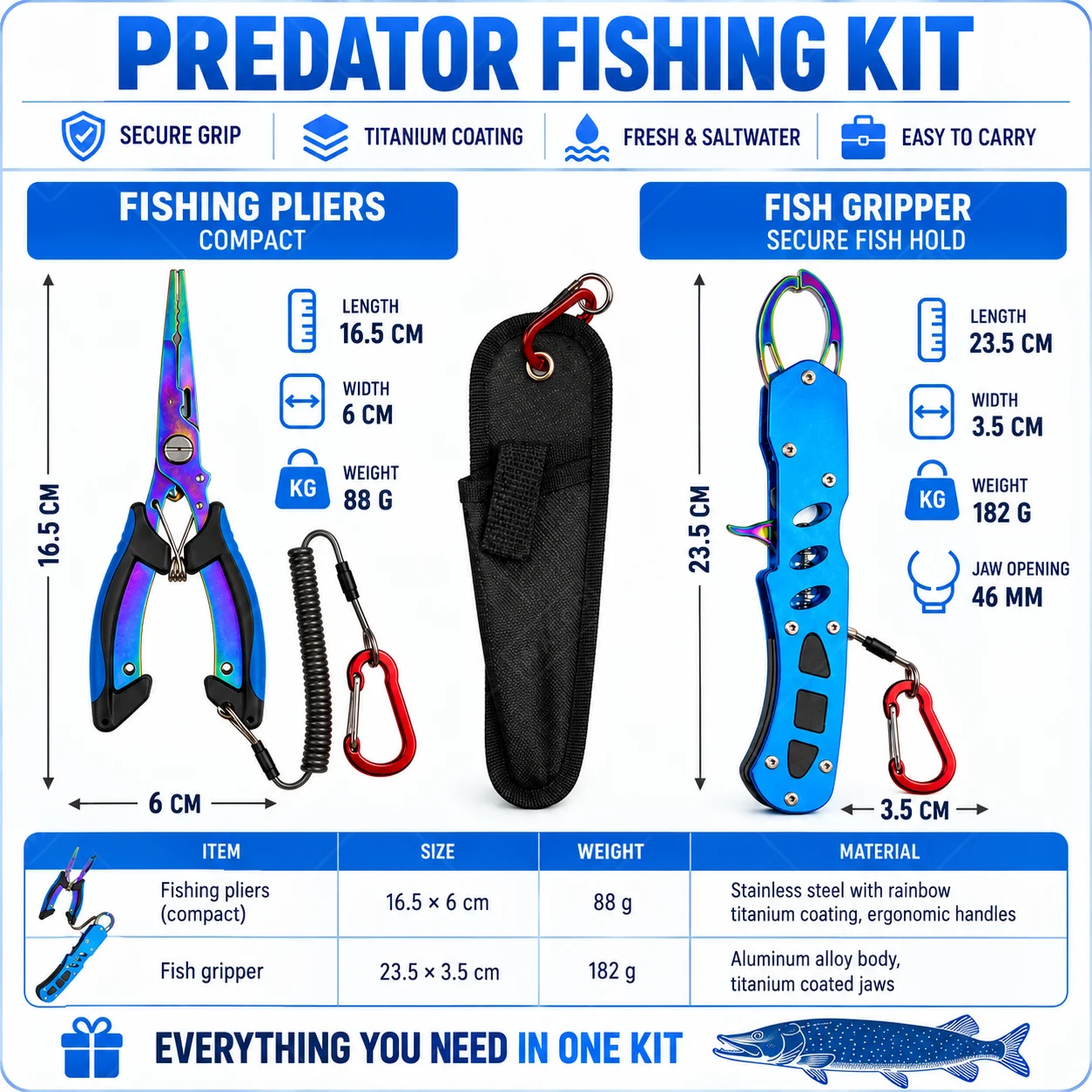 ブルーのチタンコーティングを施した、16cmの海水釣り用プラ - Fishing Equipment Hook のレビューと価格