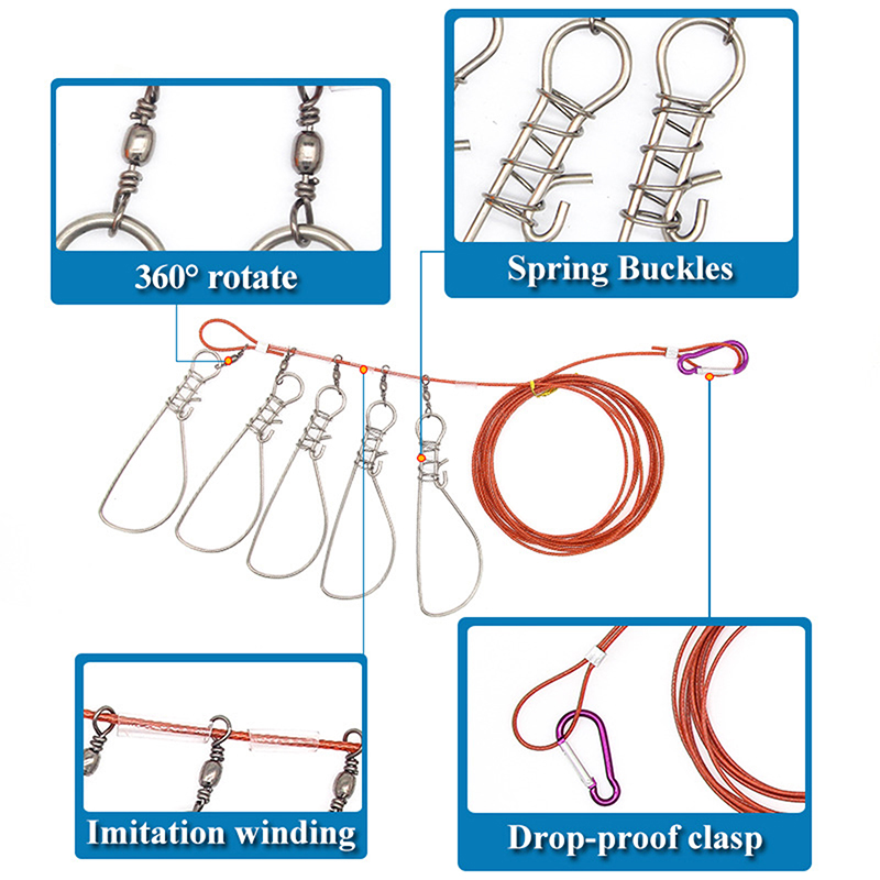 新製品【ステンレス製釣り用ロックバックルランヤード、フロート - Fishing Equipment Hook のレビューと価格