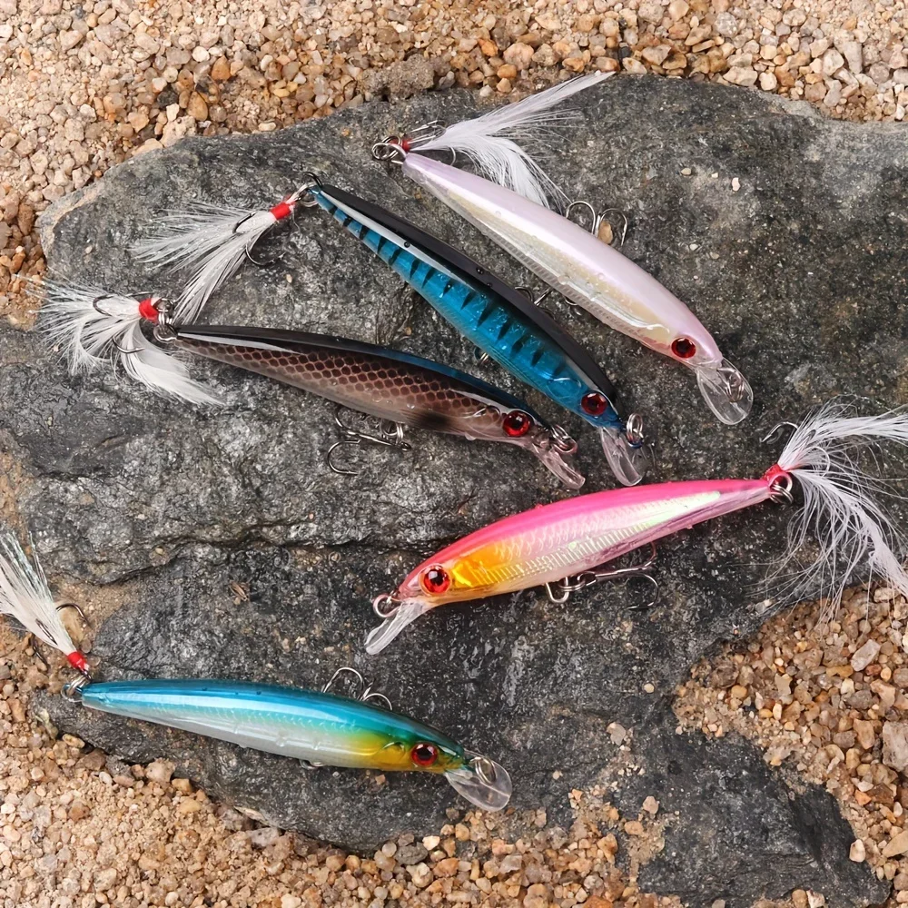 3Dレーザーアイミノールアー,フェザー付きハードベイト,最大 - Fishing Equipment Carp のレビューと価格