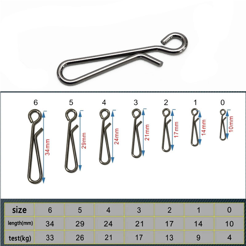 100 個海水釣りステンレス鋼オープンアイぶら下げスナップク - Fishing Equipment Hook のレビューと価格