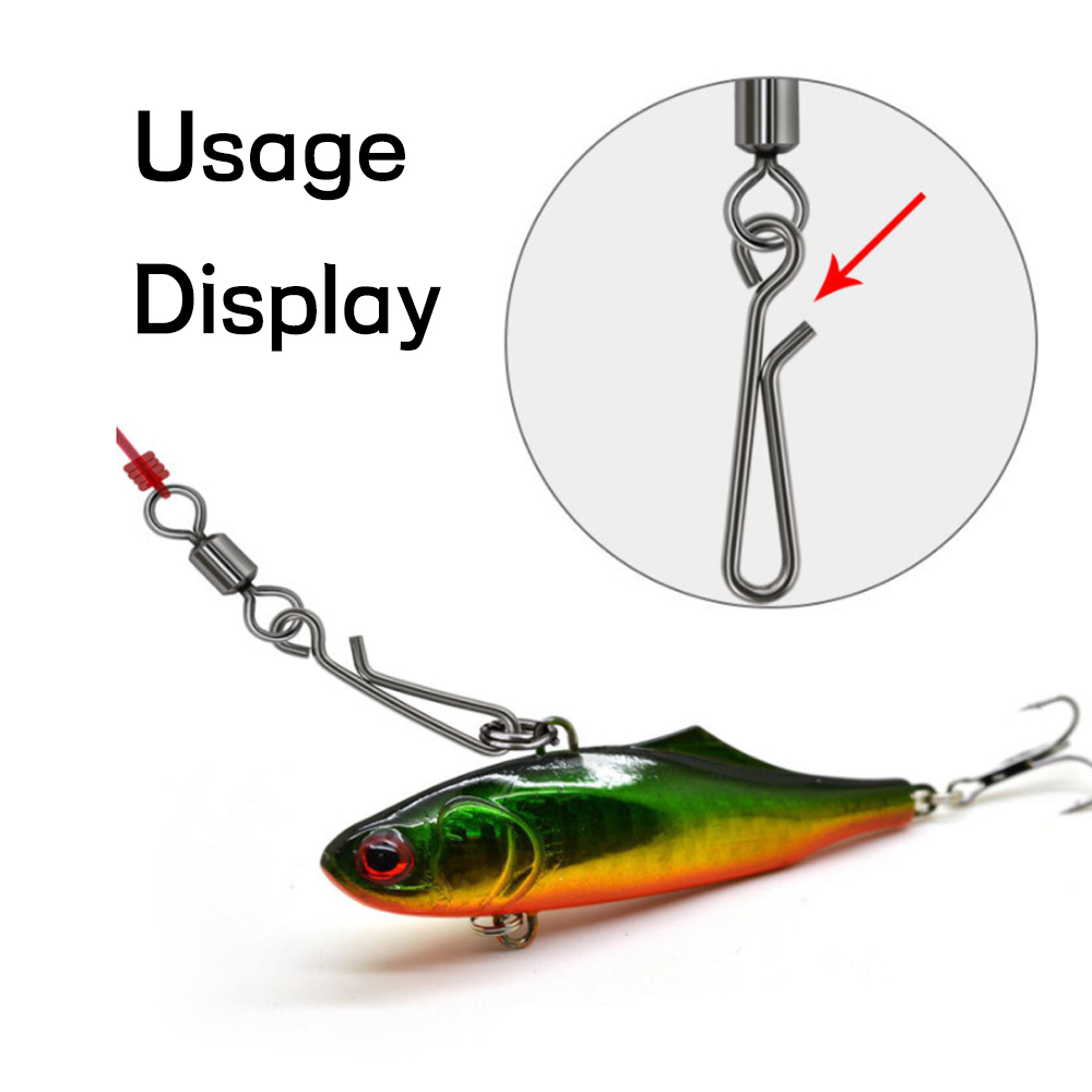 100 個海水釣りステンレス鋼オープンアイぶら下げスナップク - Fishing Equipment Hook のレビューと価格