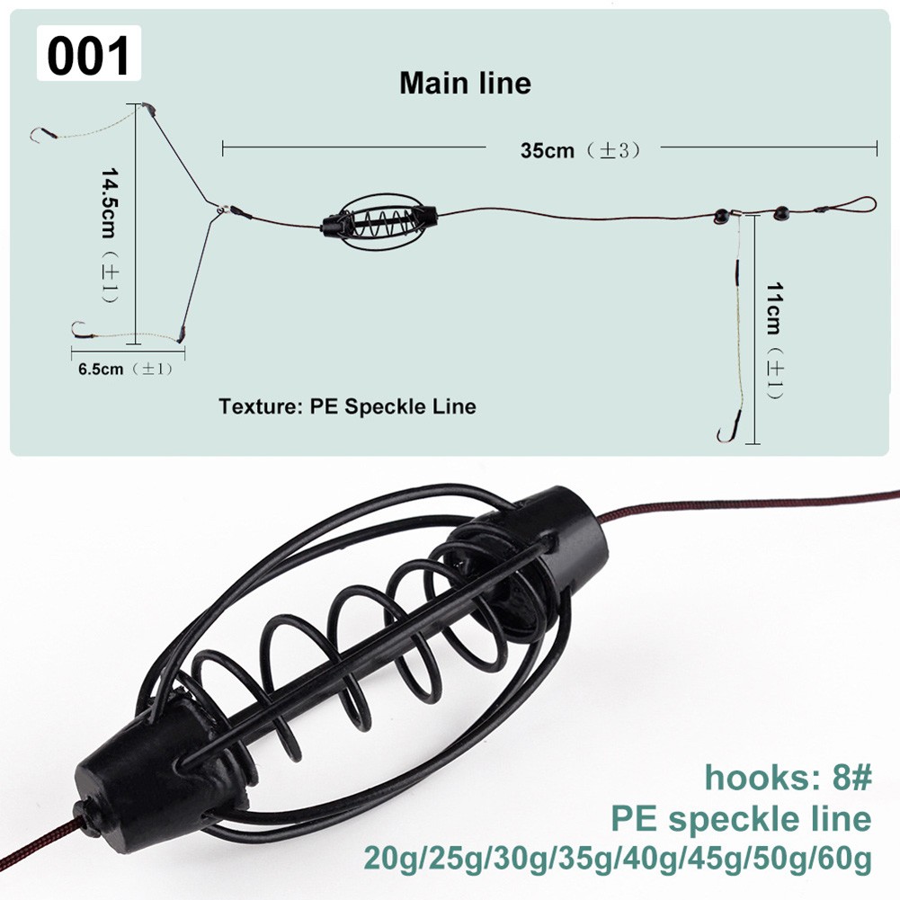1 個鯉釣りフィーダーヨーロッパ鯉釣りケージフックリグセット - Fishing Equipment Hook のレビューと価格